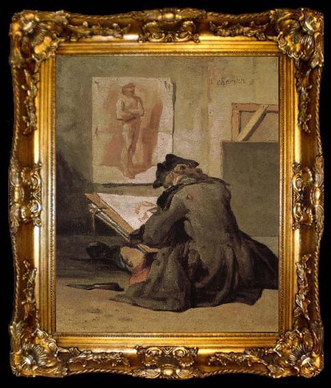framed  Jean Baptiste Simeon Chardin People are painting, ta009-2